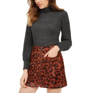 Crave Fame Juniors' Charcoal Long Sleeve Ribbed